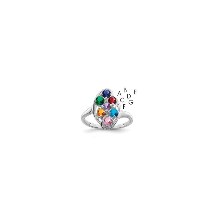Sterling Silver Rhodium-plated Family Jewelry Mounting - XM-027F92D7-3913