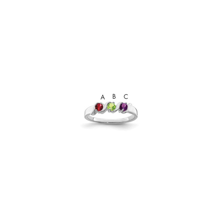 Sterling Silver Rhodium-plated Family Jewelry Mounting - XM-7E47C52B-3245