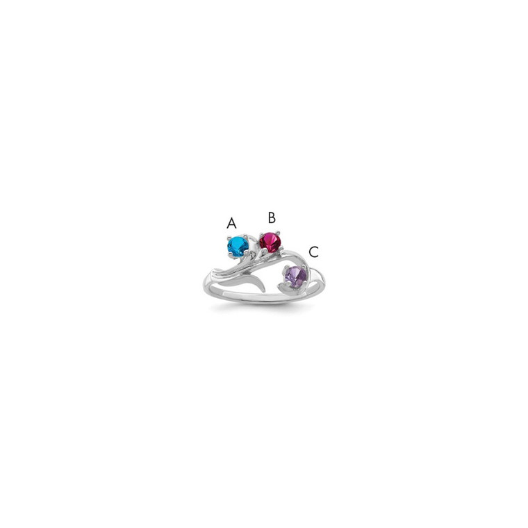 Sterling Silver Rhodium-plated Family Jewelry Mounting - XM-8FD2FF3C-8068