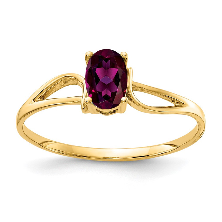 14k 6x4mm Oval Rhodolite Garnet ring - Y4-EB9510C3-5193