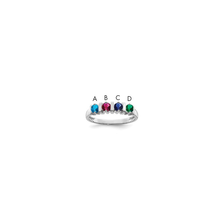 Sterling Silver Rhodium-plated Family Jewelry Mounting - XM-F60FD964-8669