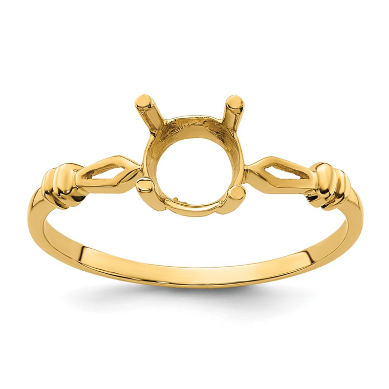 14k 7x5mm Oval Gemstone Ring Mounting - Y4-EBCCF6BC-2814