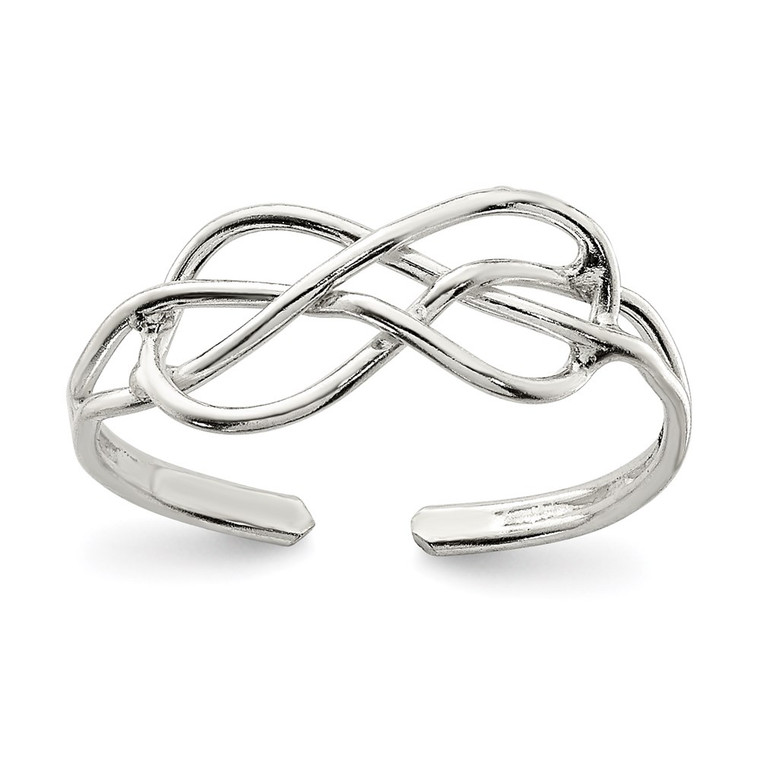 Sterling Silver Solid Toe Ring - QR-6A72B513-4006