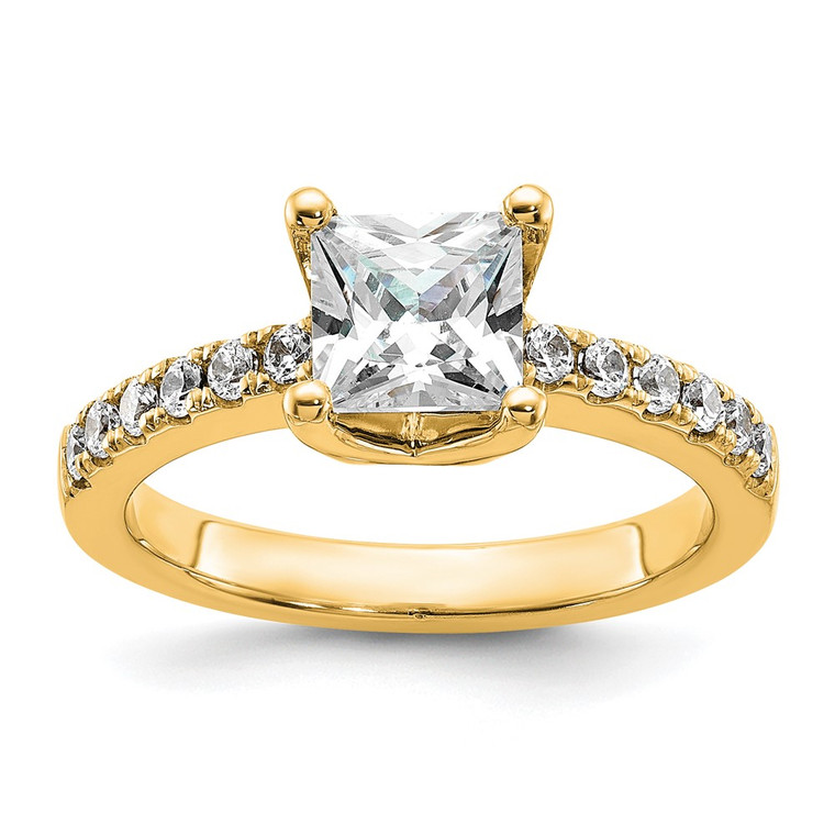 True Origin 14K 3/8 carat Lab Grown Diamond VS  D E F  Semi Mount Princess Engagement Ring - RM-3A0B86CD-7320
