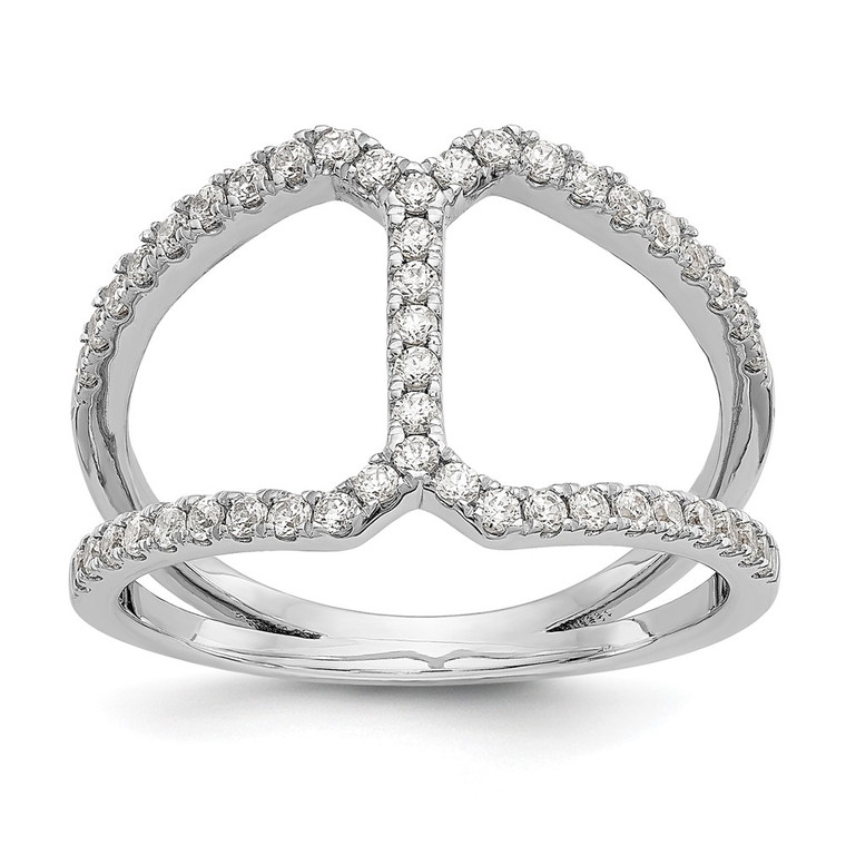 True Origin 14K White Gold 1/2 carat Lab Grown Diamond VS  D E F Geometric Fashion Band - RM-153B5D66-6630