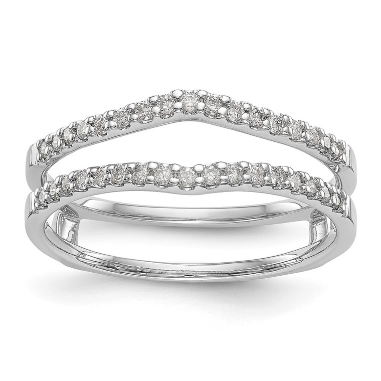 True Origin 14K White Gold 1/4 carat Lab Grown Diamond VS  D E F  Ring Guard