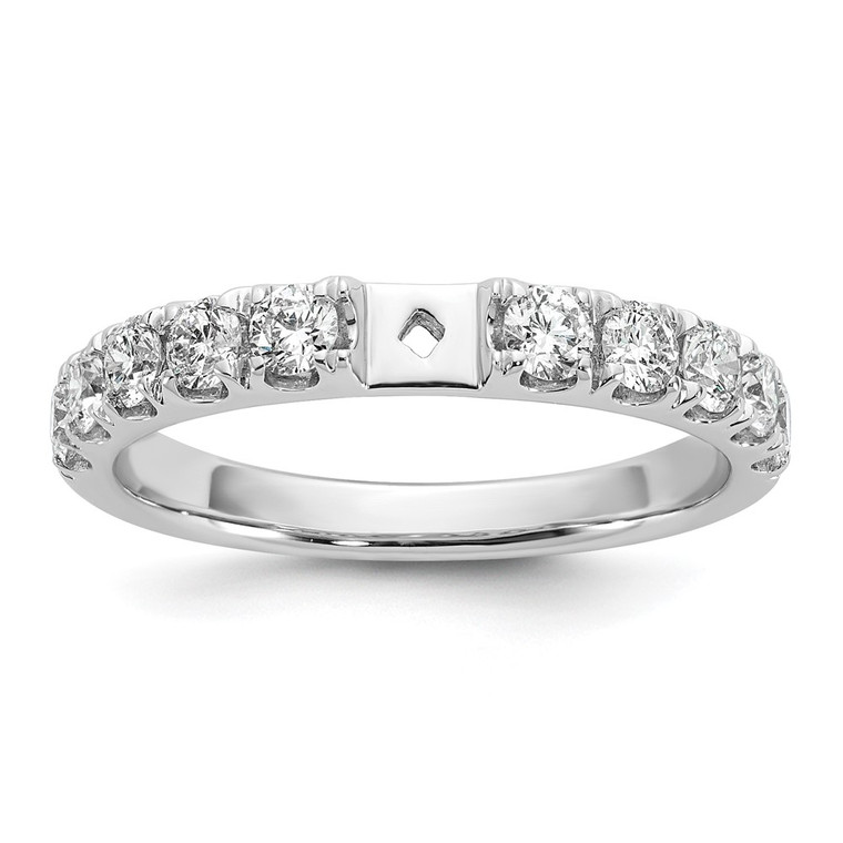 True Origin 14K White Gold 3/4 carat Lab Grown Diamond VS  D E F  Semi Mount Peg Set Ring
