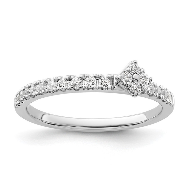 Two Promises 14k White Gold 1/4 carat Lab Grown Diamond VS/SI+ G+ Complete Promise Band - RM-7265ACC1-4899