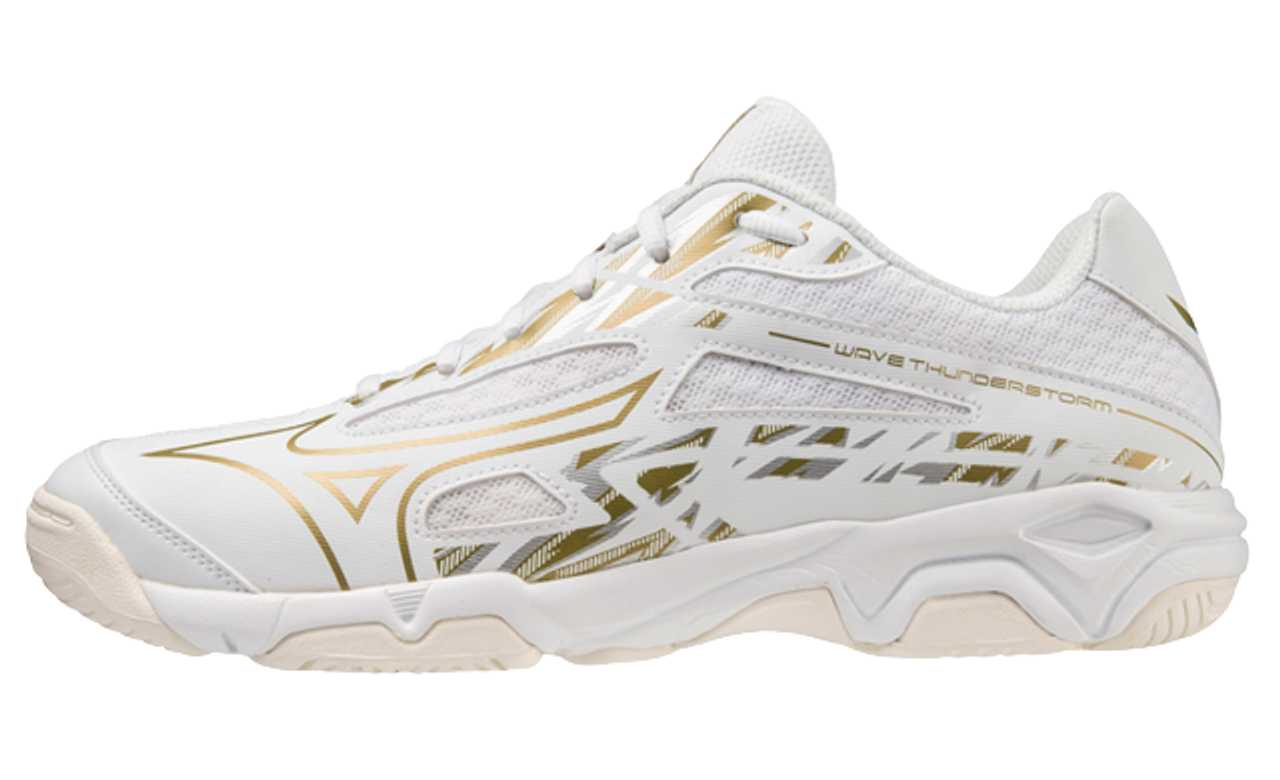 Mizuno Wave Thunderstorm White / Gold / Snow White [V1GA222158 