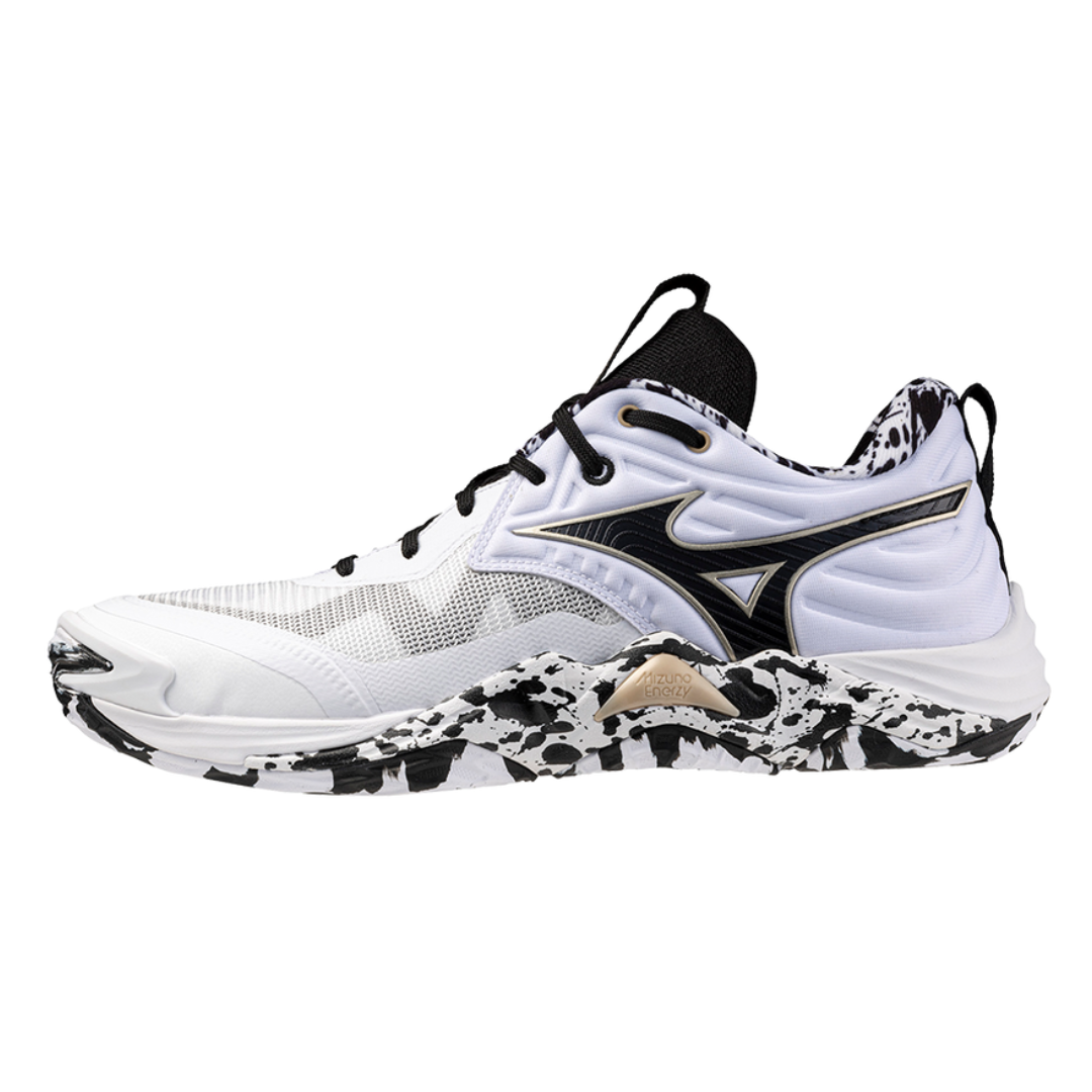 Mizuno Wave Momentum Elite White / Black / GE Gold [V1GA251241