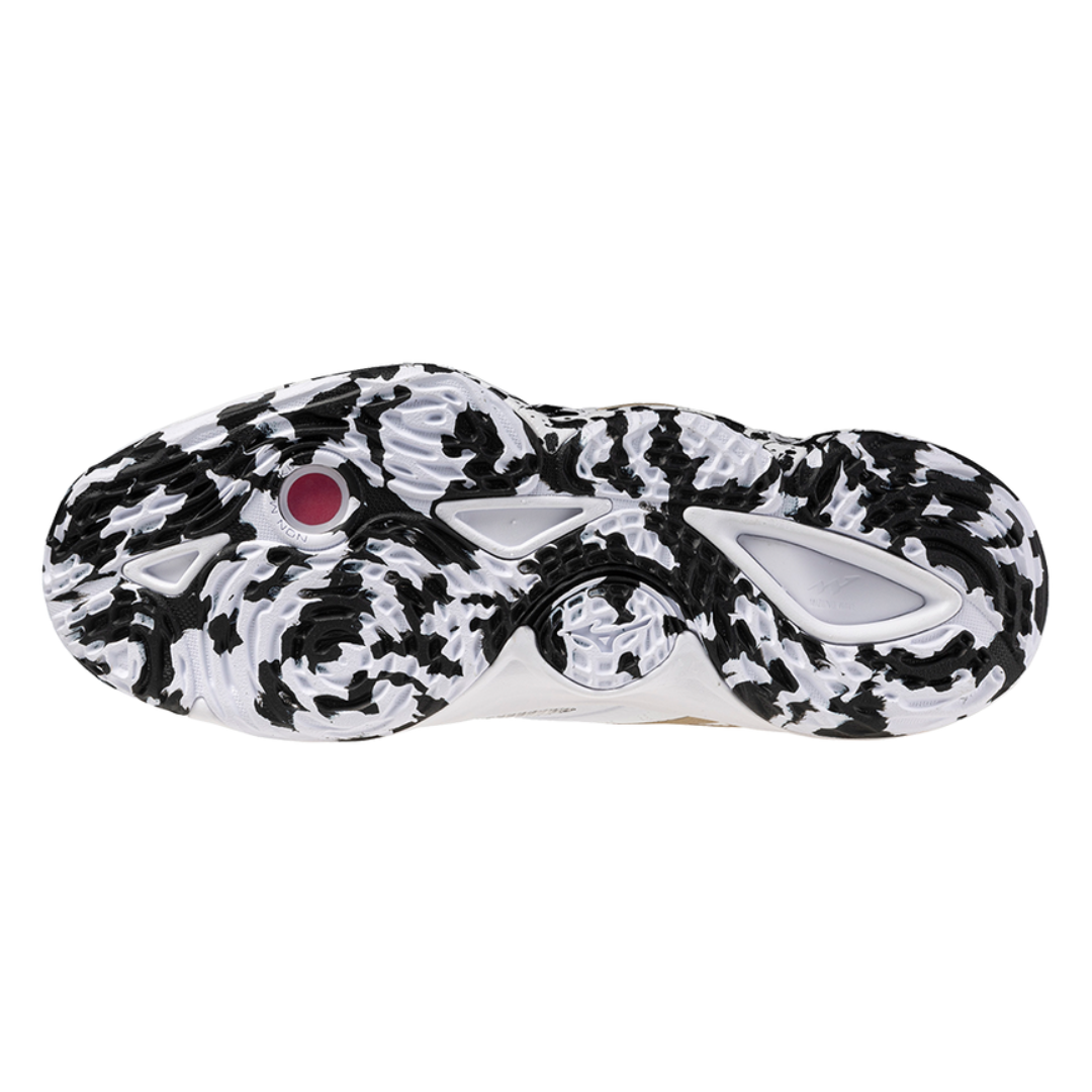 Mizuno Wave Momentum Elite White / Black / GE Gold [V1GA251241