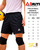 IAM Black Shorts with No Pocket Size Chart