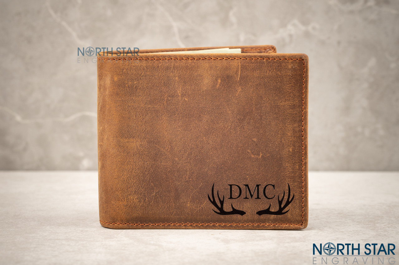 Personalised Leather Card Holder  Add your name or initials - The