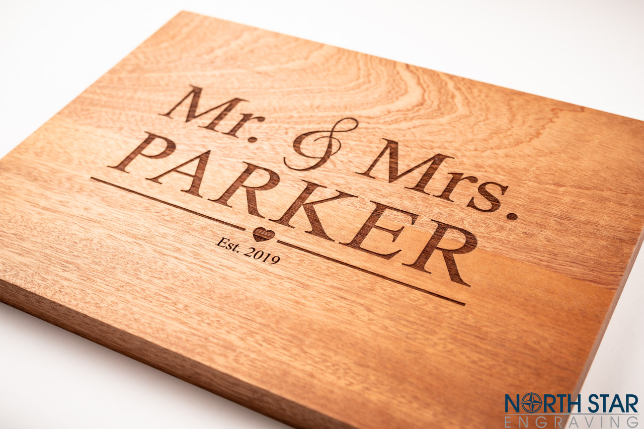 Wedding Couple Personalized Butcher Block Cutting Board