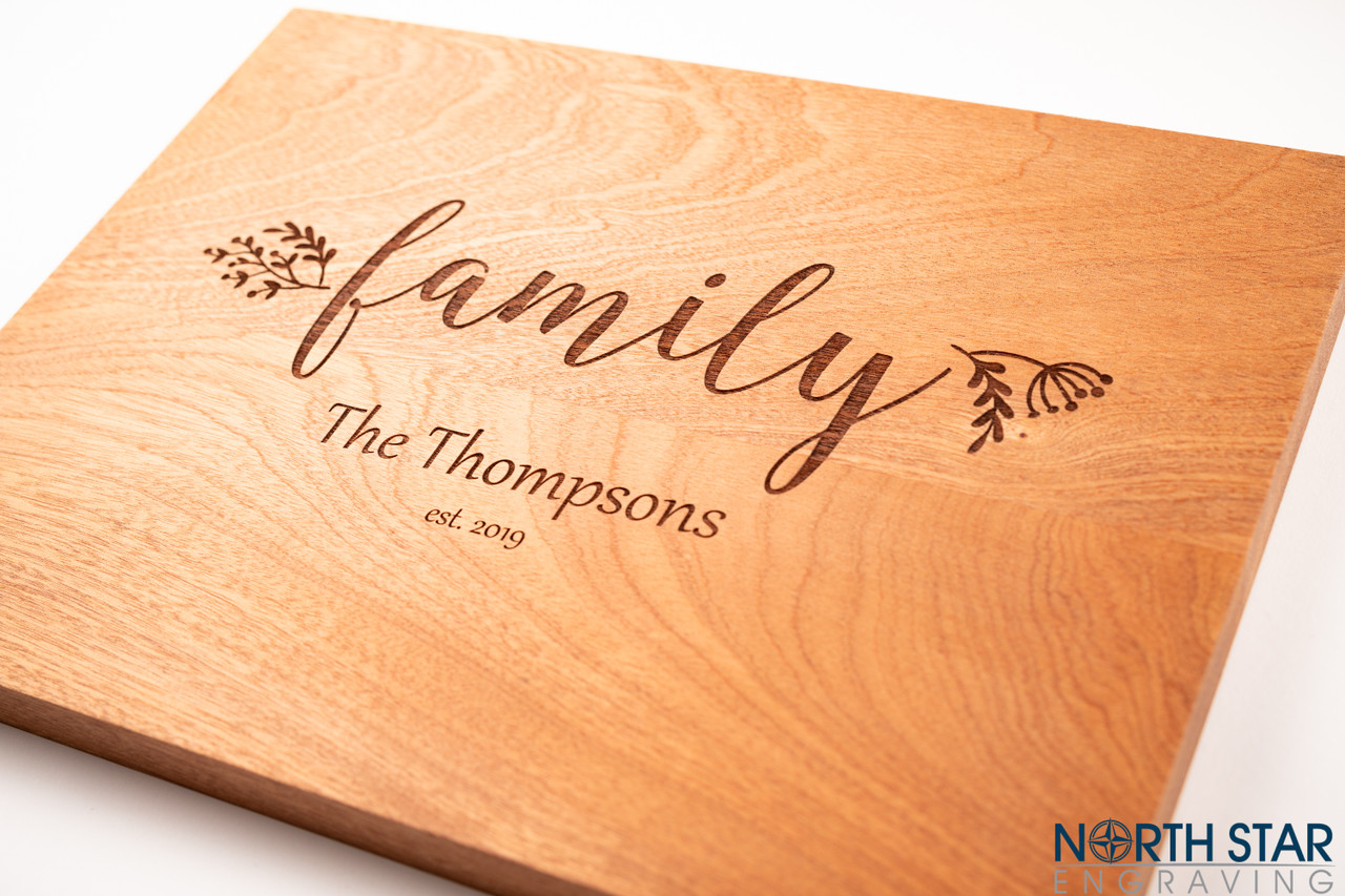 Personalized Family Engraved Wood Cutting Board | 202