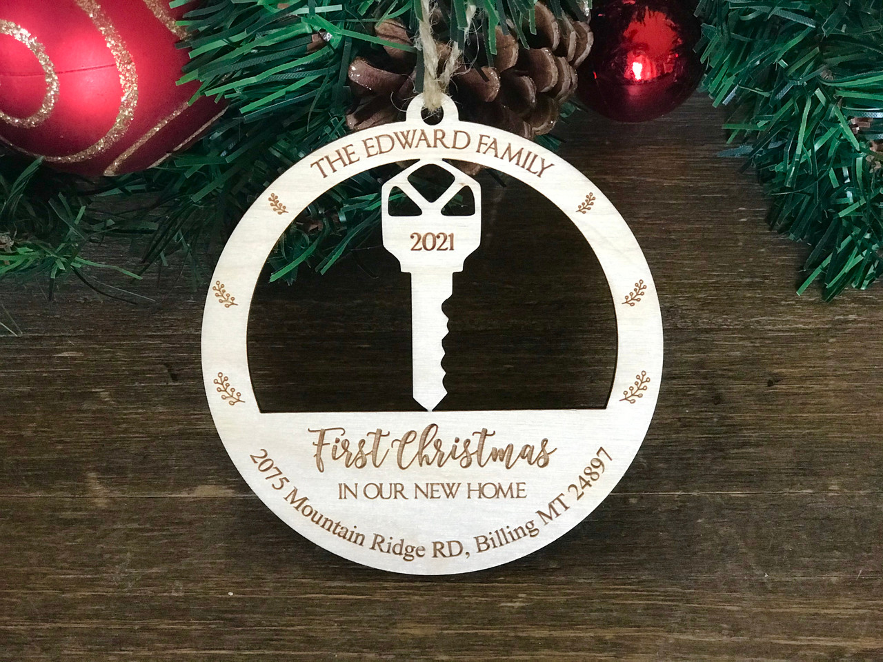 Personalized Wood Ornament - My First Christmas Ornament