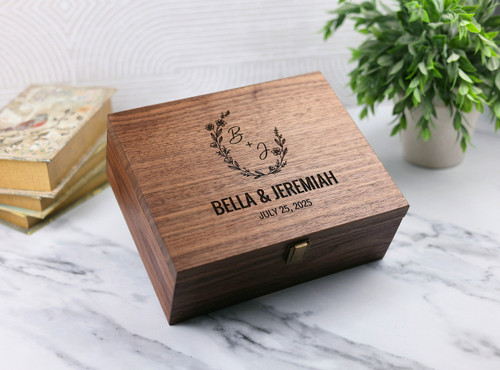 Handmade in USA - Walnut Wood Keepsake box