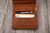 USA-made personalized brown leather bifold wallet with custom engraved message, card slots and ID window. A thoughtful Christmas gift for husband, anniversary gift for him, Valentine's Day gift for boyfriend or husband, and personalized birthday or Father's Day gift for men.