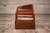 Custom engraved brown leather bifold wallet made in the USA, featuring a personalized message, clear ID window, and multiple card slots. A personalized Father's Day gift for dad, Christmas gift for husband, birthday gift for men, or anniversary gift for him.