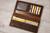 personalized men's long leather wallet in rustic brown Crazy Horse cowhide, featuring card slots, ID window, zipper pocket and cash compartments. Custom engraved gift for husband, dad or boyfriend.