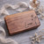 Personalized walnut jewelry box with custom birth flower engraving