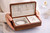 Personalized walnut jewelry box with soft velvet lining, necklace organizers, ring holders, and spacious jewelry storage compartments. Custom engraved wooden jewelry keepsake makes a thoughtful birthday gift for daughter, Christmas gift for granddaughter, graduation gift for her, or personalized gift for women.