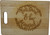 Large rectangular Maple cutting board with laser engraved personalization.