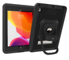 Industrial grade IP 68 rugged case for iPad 10.2" 9th | 8th | 7th Gen with rotating kickstand and hand strap (waterproof) front and back view