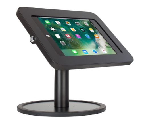 Black Freestanding Countertop Kiosk for iPad 10.2" 9th | 8th | 7th Gen Front View