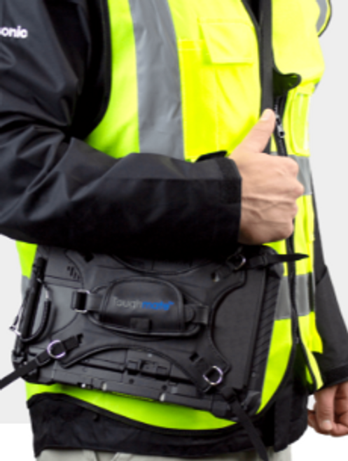 Infocase Toughmate Enhanced Rotating Hand Strap for Toughbook FZ-G2 Shoulder View