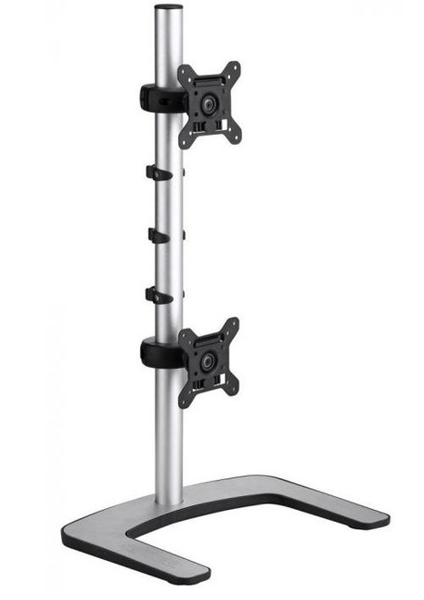 Dual Monitor Vertical Stand - Front View Dual Monitor Vertical Stand - Front View