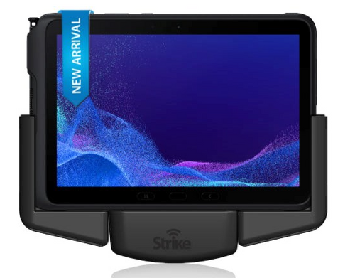 Windscreen Mount, Vehicle Cradle and Vehicle charger for the Samsung Galaxy Tab Active4 Pro Tablet Front view