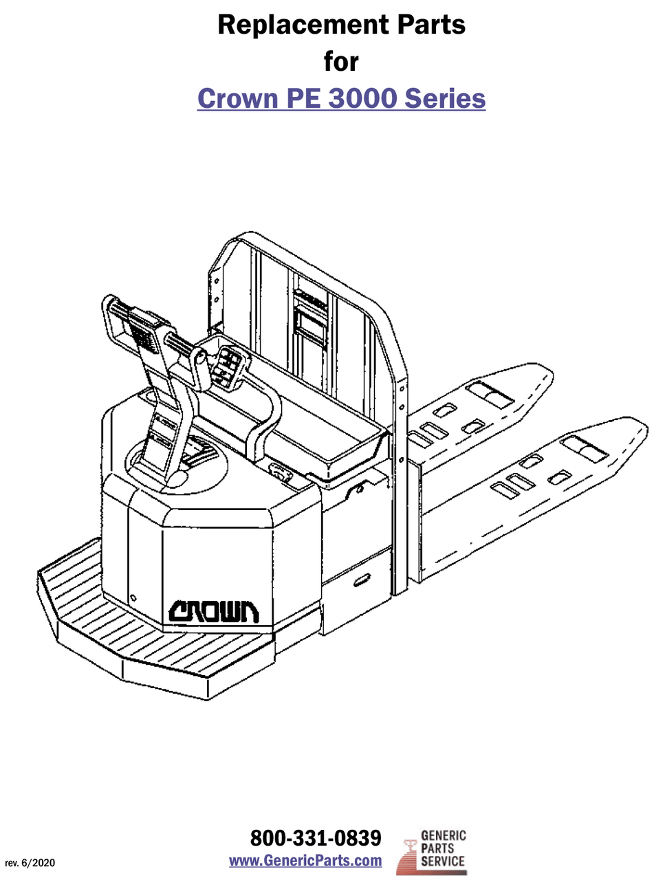 *Crown PE 3000 Series Catalog Generic Parts Service