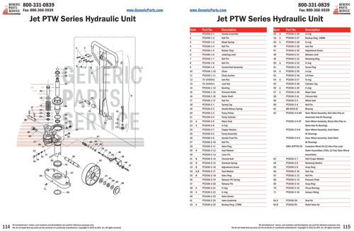 Jet PTW Series Hydraulic Unit Line Drawing