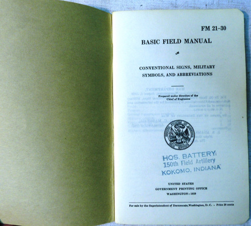 FM 21-30 Basic Field Manual 1939