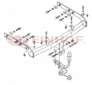 Tow Bar For Seat Alhambra I - Standard Swan Neck Tow Ball