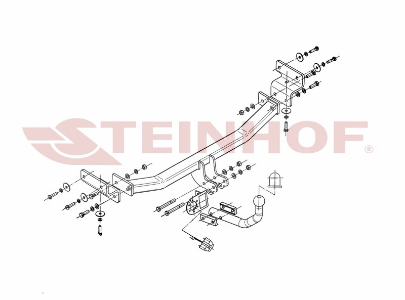 Tow Bar For Hyundai i30 5 Door - Standard Swan Neck Tow Ball