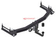 Tow Bar For SSANGYONG Rexton II SUV 2WD / 4WD (incl.version with AdBlue) (also version with automatic opening of tailgate) (excl. version with a full-size spare wheel) - vertical detachable towball (automatic)