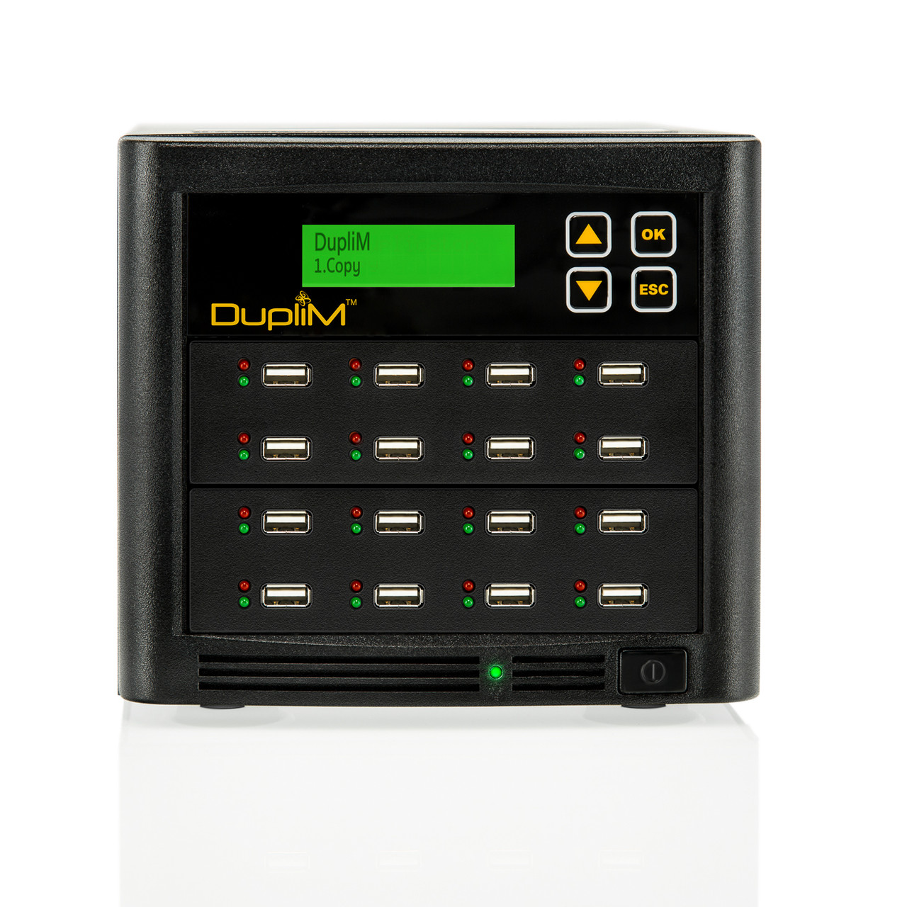 DupliM 1:15 USB HDD Copy Tower - Stand-Alone USB Flash Drive Duplicator Front