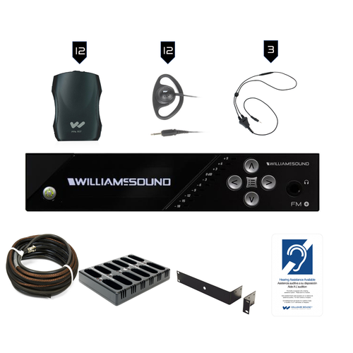 Williams Sound FM Plus FM 557-12 PRO D FM/WiFi Listening Assist System with Dante Input