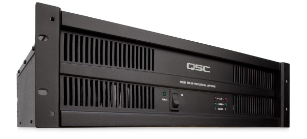 QSC ISA280 Two-Channel Power Amplifier, front view