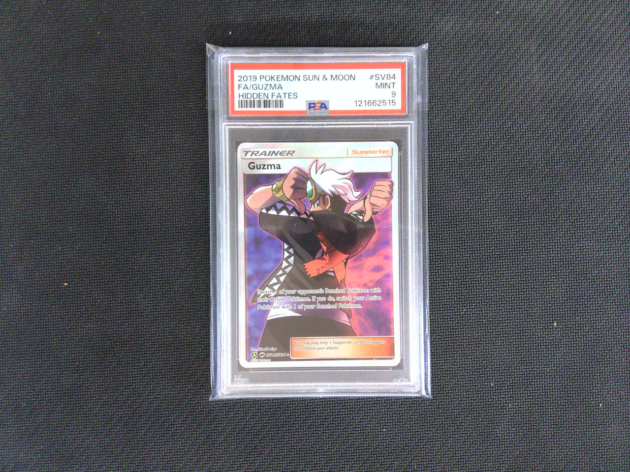 PSA 9 Pokemon Guzma SV84/SV94 Hidden Fates