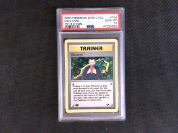 PSA 10 Pokemon Giovanni 1st Edition #104 Gym Challenge