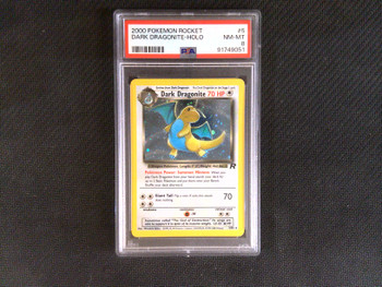 PSA 8 Pokemon Dark Dragonite Holo Team Rocket