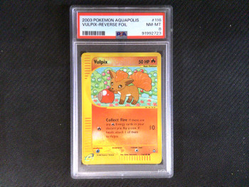 PSA 8 Pokemon Vulpix Reverse Holofoil #116 Aquapolis
