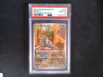 PSA 10 Mimikyu 075 Paldean Fates ETB Promo