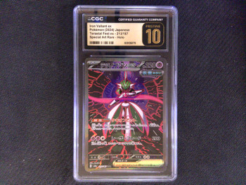 CGC Pristine 10 Japanese Iron Valiant Ex 213/187 Special Art Rare Terastal Festival