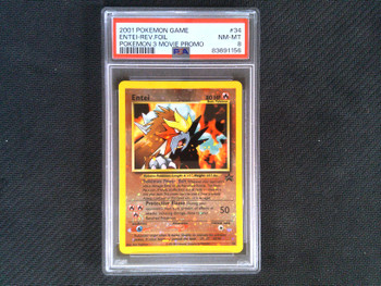 PSA 8 Entei #34 reverse Holo promo