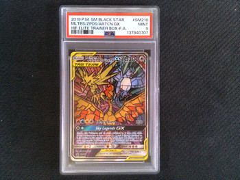 PSA 9 Moltes & Zapdos & Articuno GX #SM210 Hidden Fates ETB