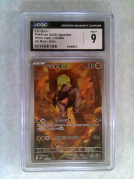 Pokemon: CGC Japanese 9 Terrakion Art Rare White Flare 133/086
